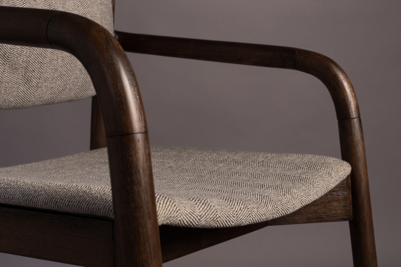 Stoel 'Torrance' Armsteun - Beige/Bruin