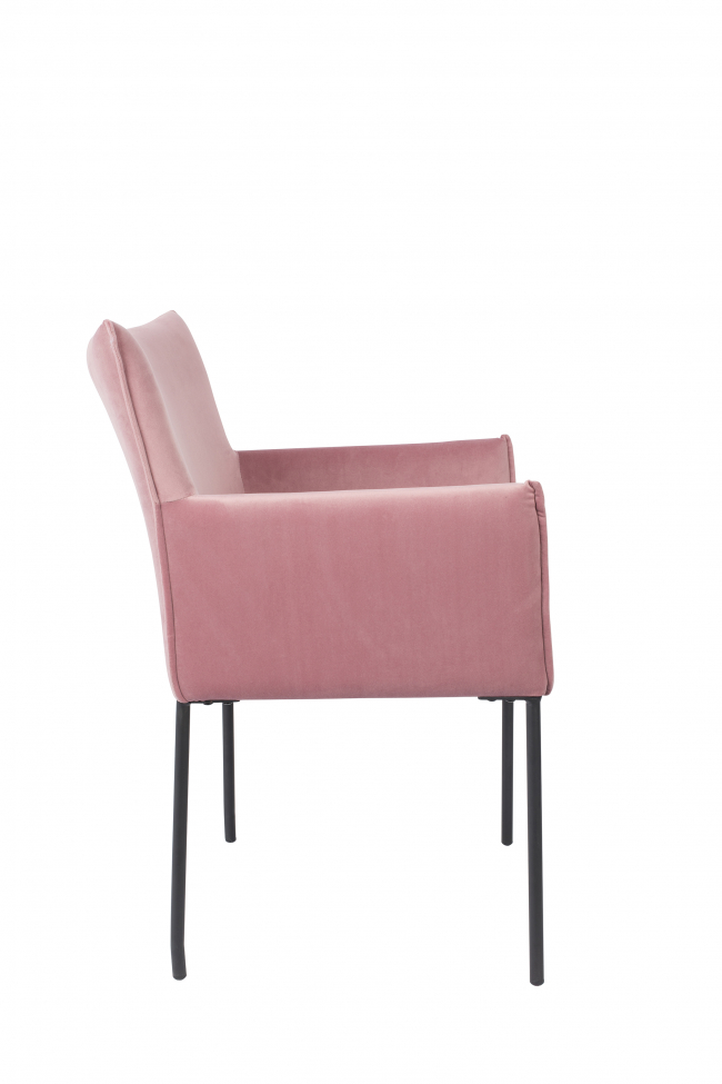 Fauteuil 'Dion' - Velvet/Roze