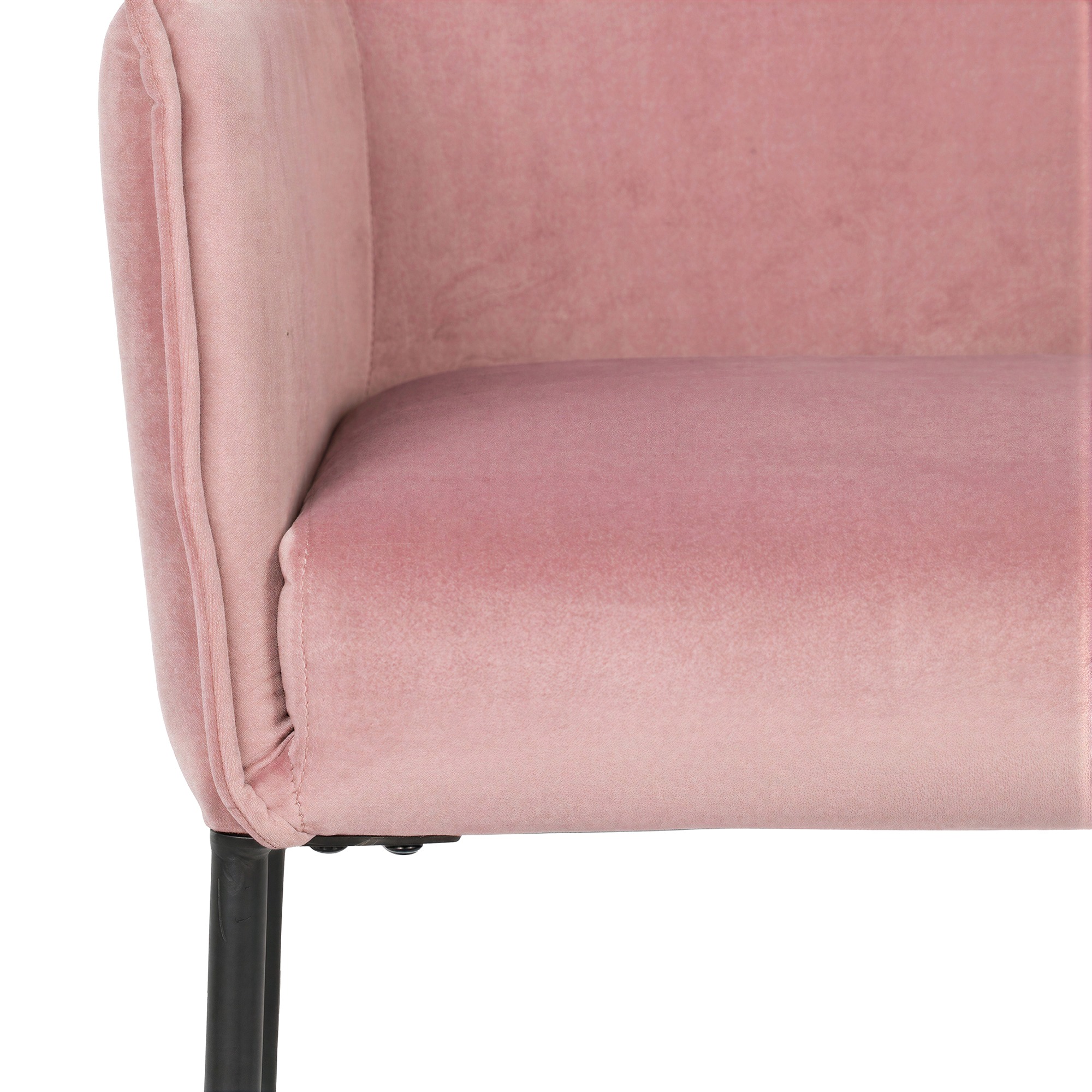 Fauteuil 'Dion' - Velvet/Roze