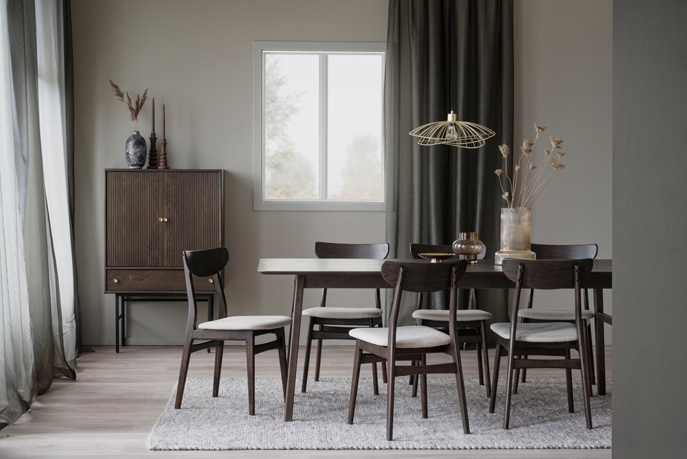 Eettafel 'Nagano' 205x95cm - Bruin