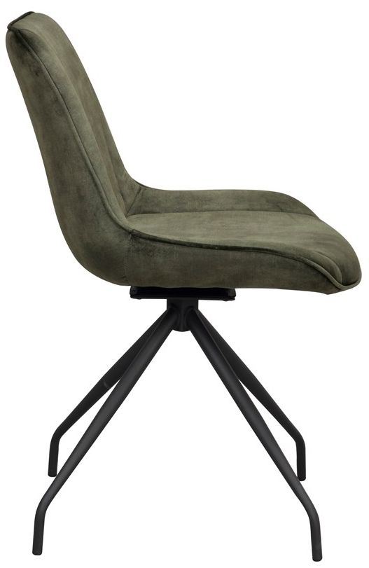 Stoel 'Rossport' - Groen/Velours