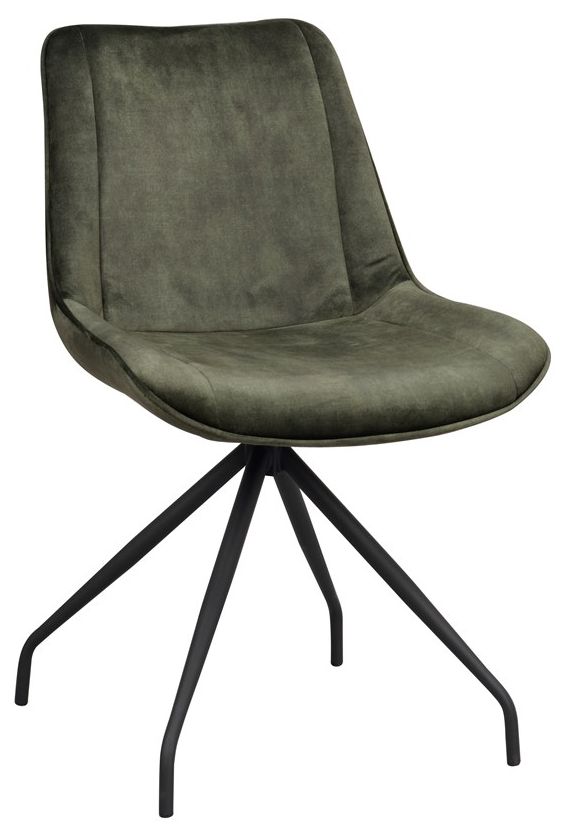 Stoel 'Rossport' - Groen/Velours