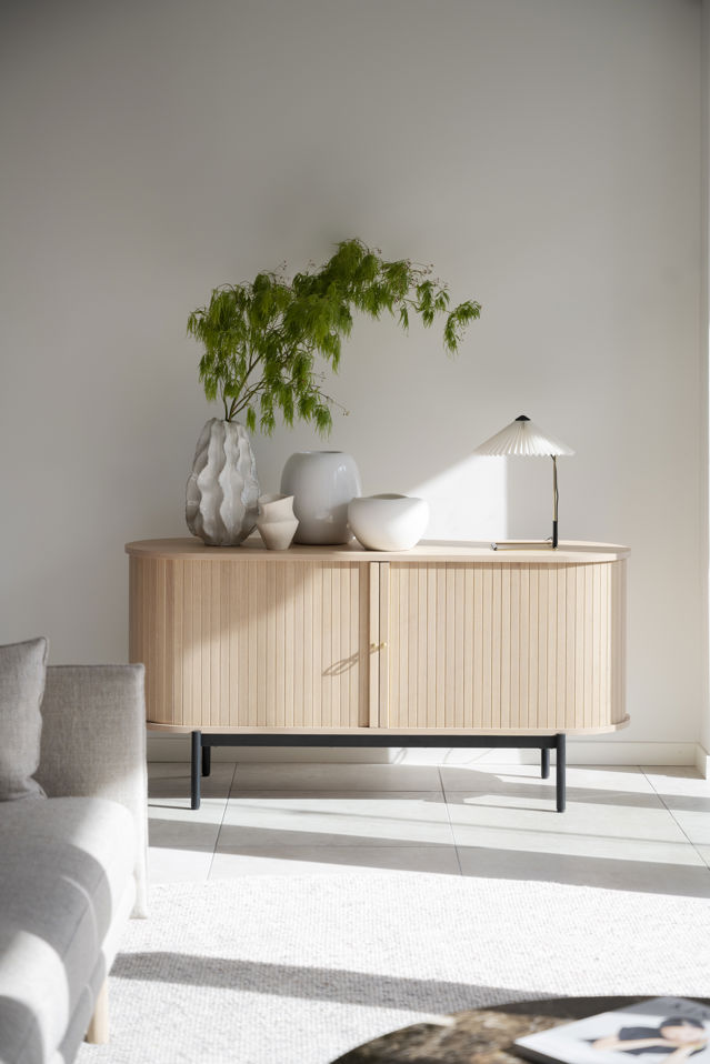 Dressoir 'Haddington' - Witgepigmenteerd/Zwart