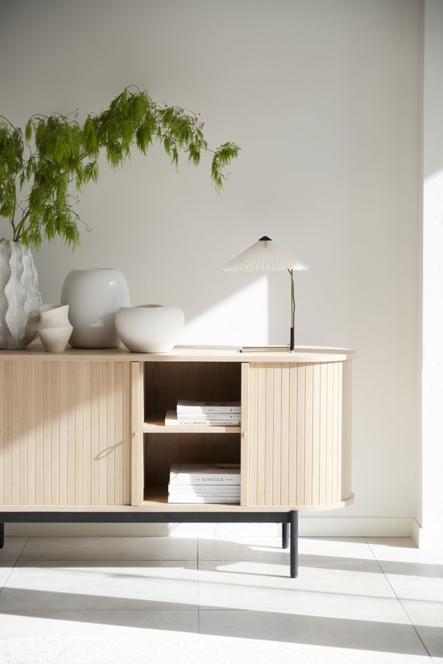 Dressoir 'Haddington' - Witgepigmenteerd/Zwart
