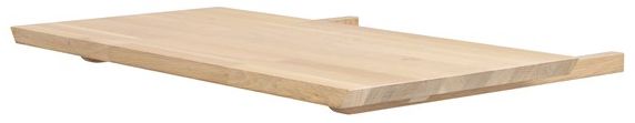 Aanbouwblad 'Carradale' 50x100cm - Witgepigmenteerd