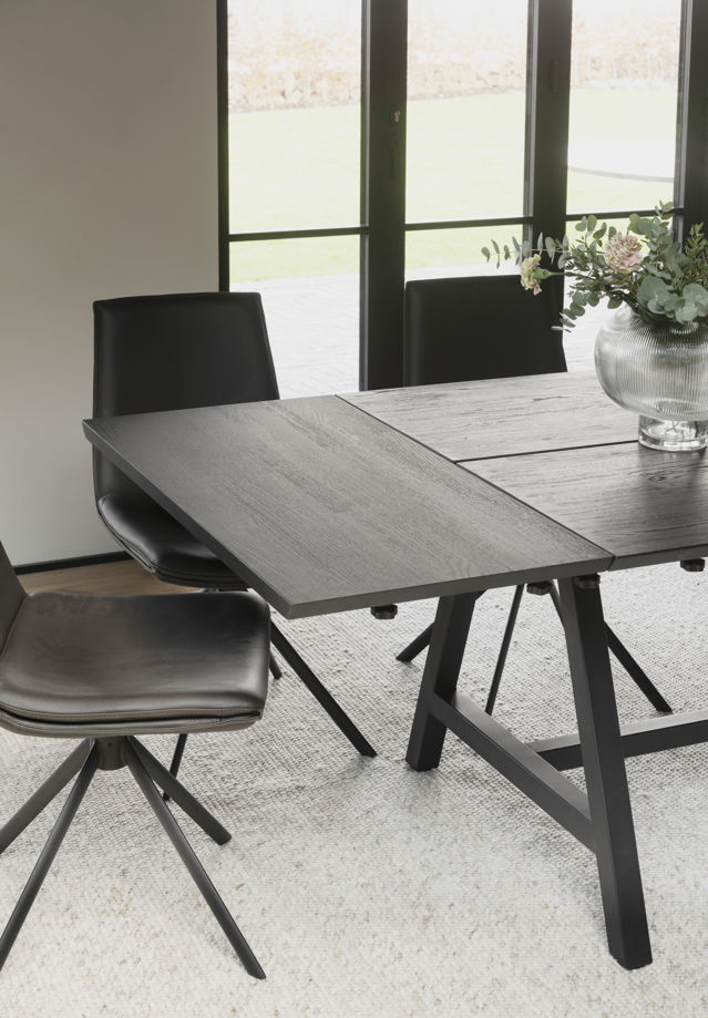 Aanbouwblad 'Carradale' 50x100cm - Zwart