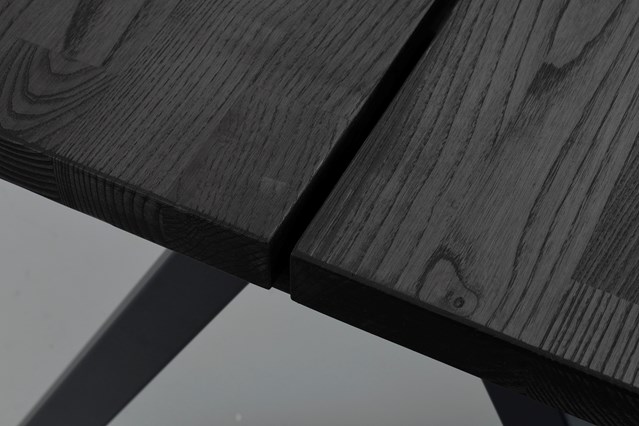 Eettafel 'Carradale' 220x100cm - Zwart/A-poot