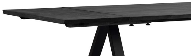 Eettafel 'Carradale' 220x100cm - Zwart/A-poot
