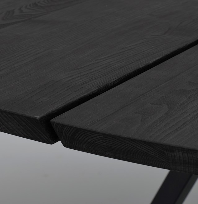 Eettafel 'Carradale' Rond 150cm - Zwart/X-poot
