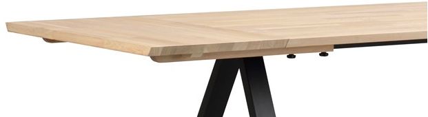 Eettafel 'Carradale' 220x100cm - Witgepigmenteerd/A-poot