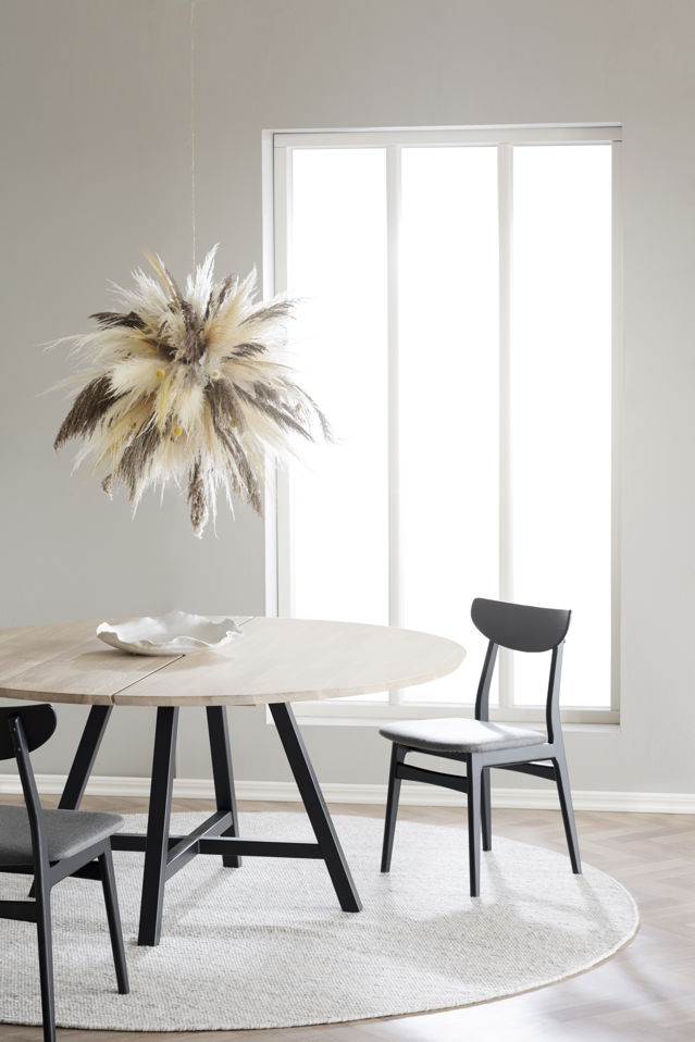 Eettafel 'Carradale' Rond 150cm - Witgepigmenteerd/X-poot