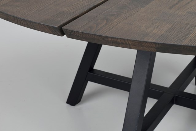 Eettafel 'Carradale' Rond 150cm - Bruin/X-poot