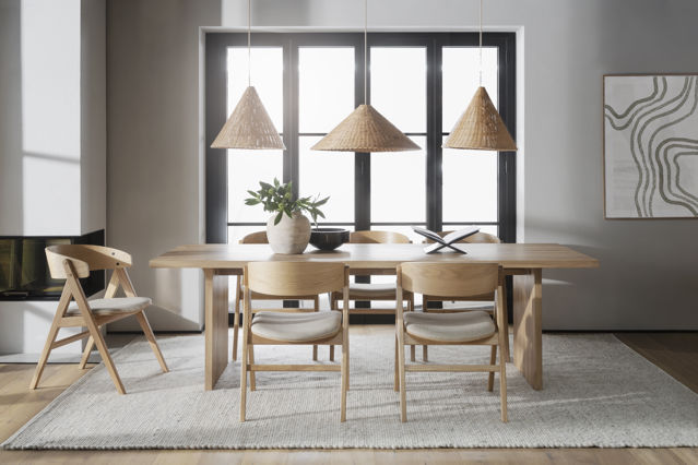 Eettafel 'Emmett' 240x95cm - Eik