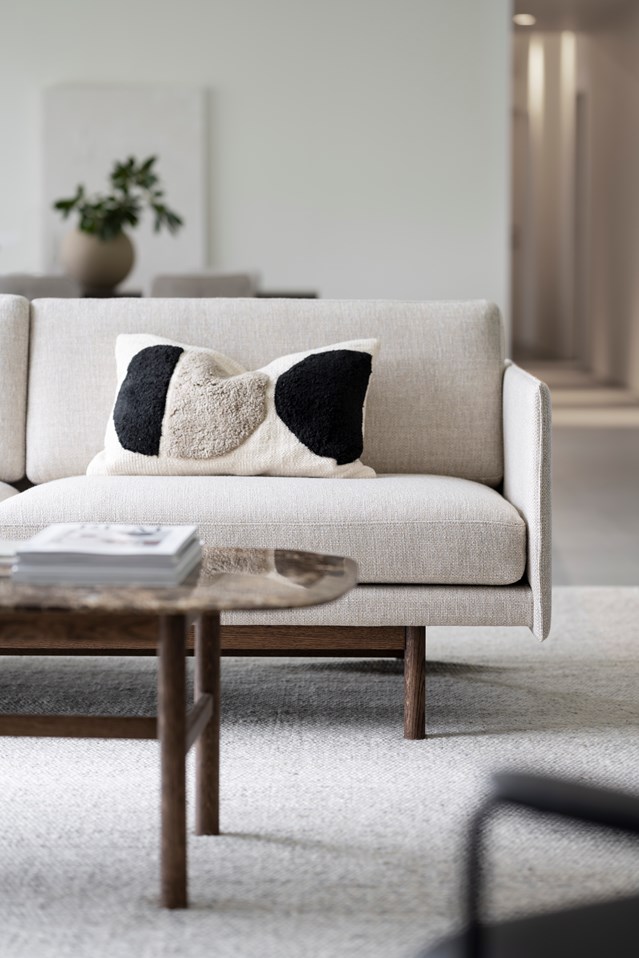 Salontafel 'Hammond' 135x62cm - Bruin/Marmer