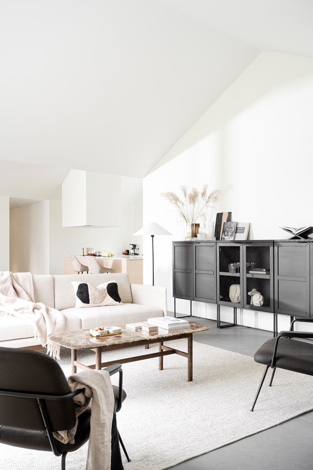 Salontafel 'Hammond' 135x62cm - Bruin/Marmer