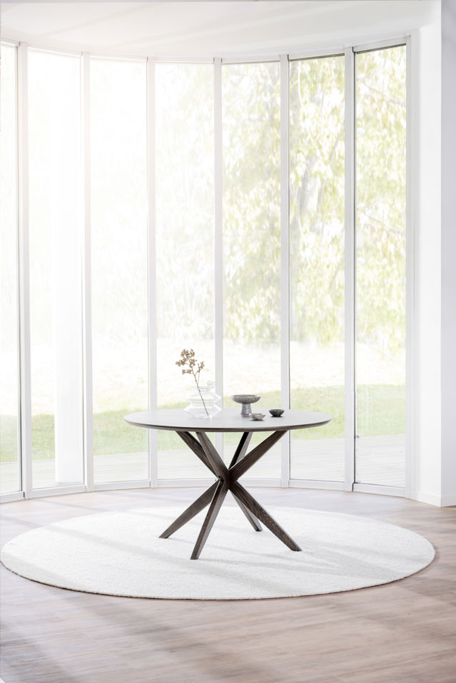 Eettafel 'Calverton' Rond 120cm - Bruin