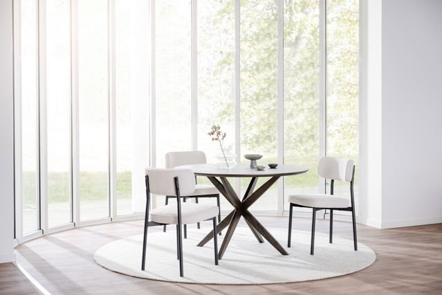 Eettafel 'Calverton' Rond 120cm - Bruin