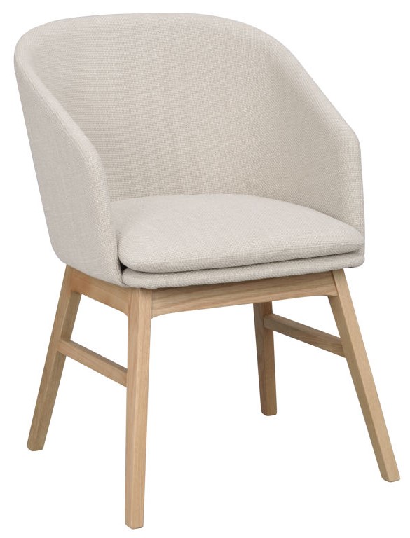 Fauteuil 'Windham' - Beige/Eik