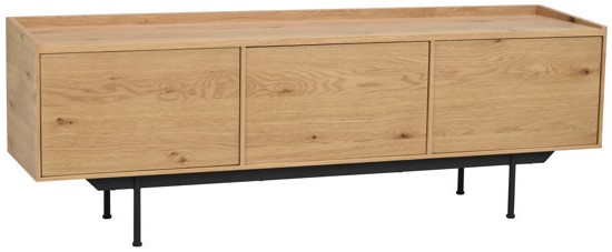 Tv-Meubel 'Brewerton' - Eik/Zwart