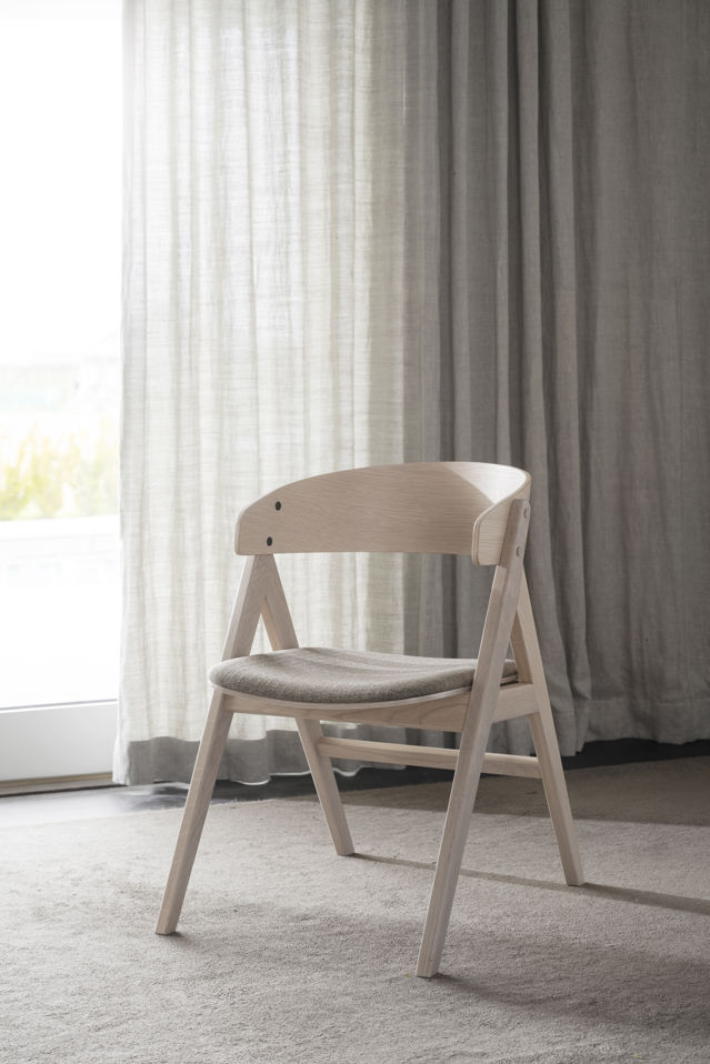 Fauteuil 'Waterton' - Witgepigmenteerd/Bruin