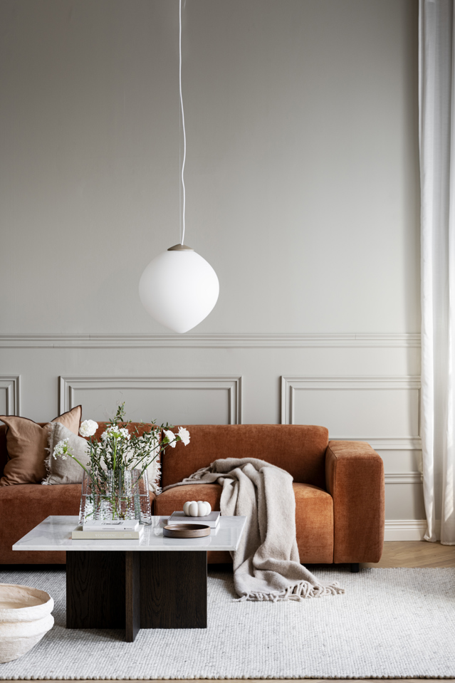 Salontafel 'Brooksville' 90x90cm - Wit/Bruin