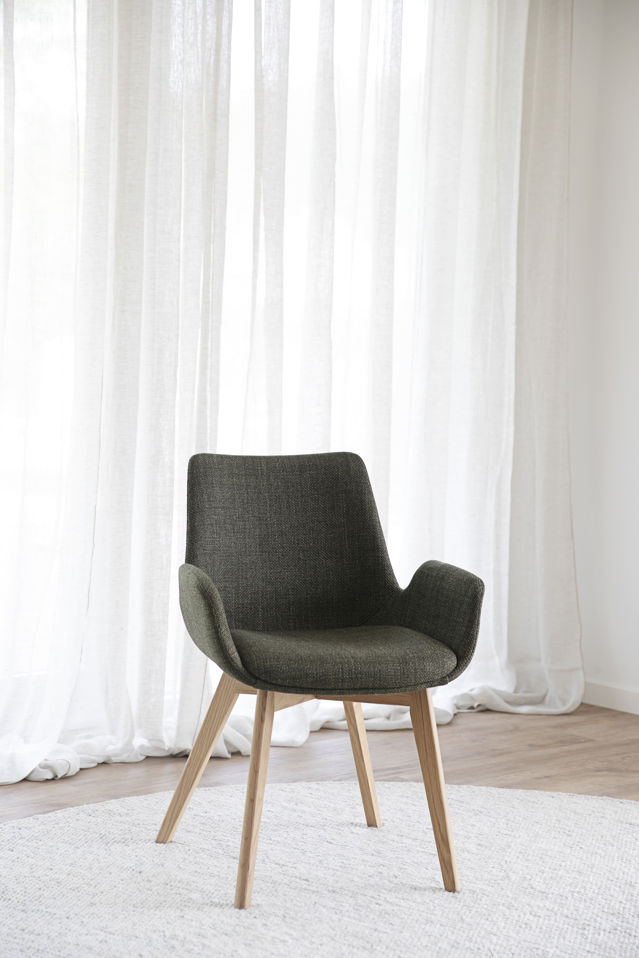 Fauteuil 'Drimsdale' - Groen/Eiken