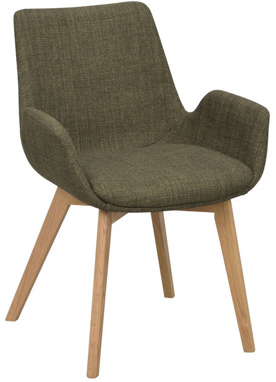 Fauteuil 'Drimsdale' - Groen/Eiken