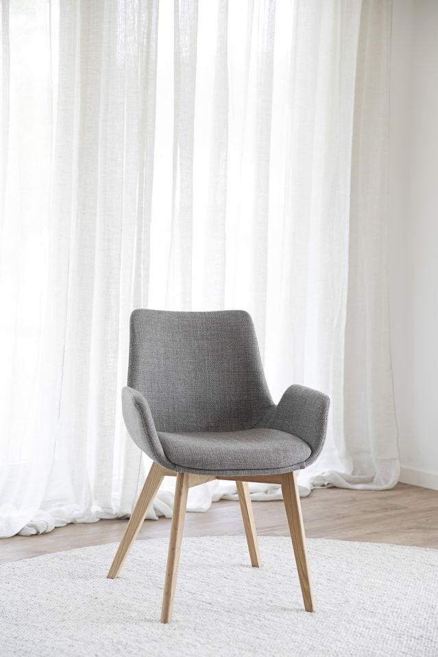 Fauteuil 'Drimsdale' - Grijs/Eiken