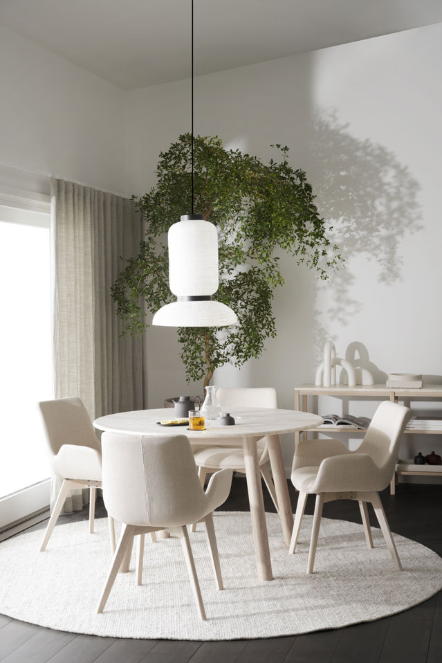 Eettafel 'Taransay' Rond 125cm - Beige/Witgepigmenteerd