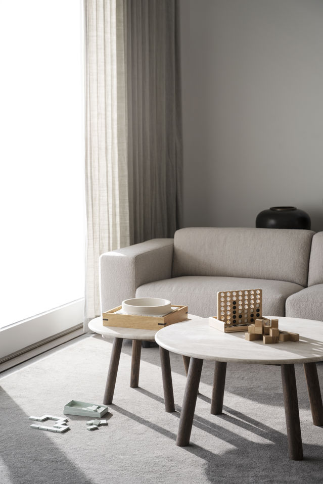 Salontafel 'Taransay' Rond 90cm - Beige/Bruin