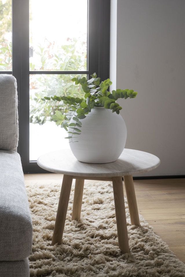 Salontafel 'Taransay' Rond 60cm - Beige/Witgepigmenteerd