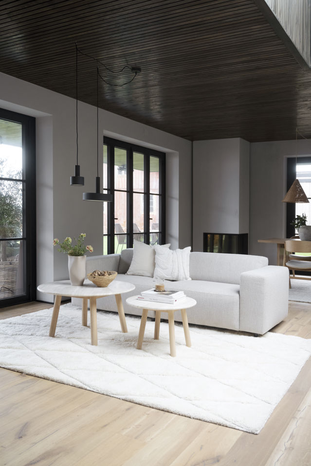 Salontafel 'Taransay' Rond 60cm - Beige/Witgepigmenteerd