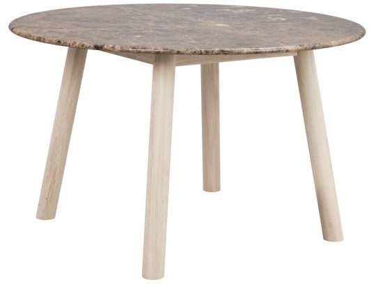 Eettafel 'Taransay' Rond 125cm - Bruin/Witgepigmenteerd
