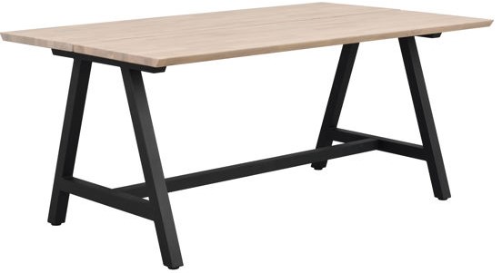 Eettafel 'Carradale' 170x100cm - Witgepigmenteerd/A-poot