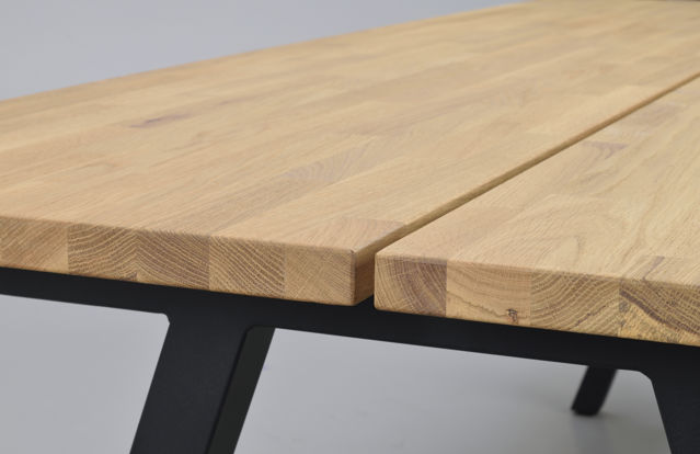 Eettafel 'Carradale' 220x100cm - Eiken/A-poot