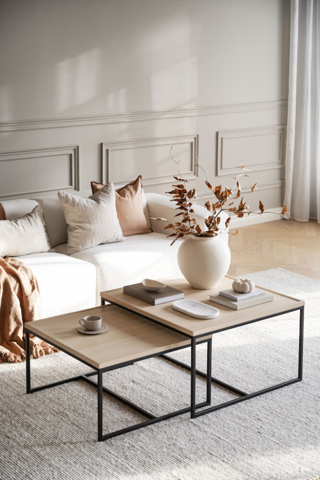 Salontafel 'Deerfield' 80x80cm - Eik
