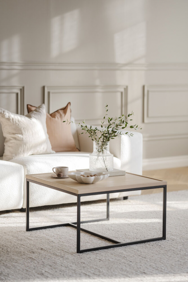 Salontafel 'Deerfield' 70x70cm - Eik