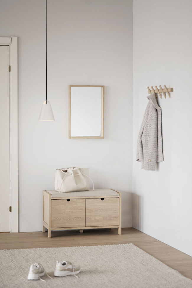 Hakenlijst 'Hillmond' 65cm - Licht eik