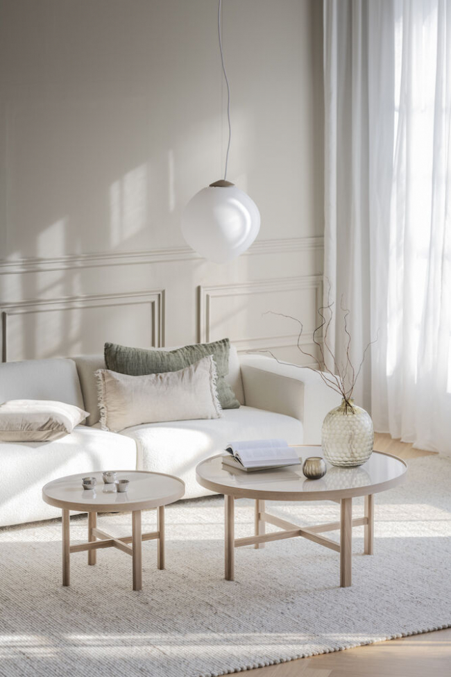 Salontafel 'Marsden' Rond 60cm - Licht eik