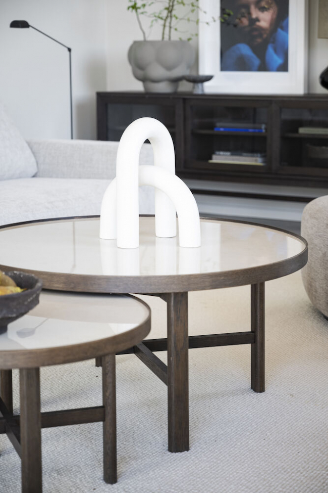 Salontafel 'Marsden' Rond 90cm - Bruin