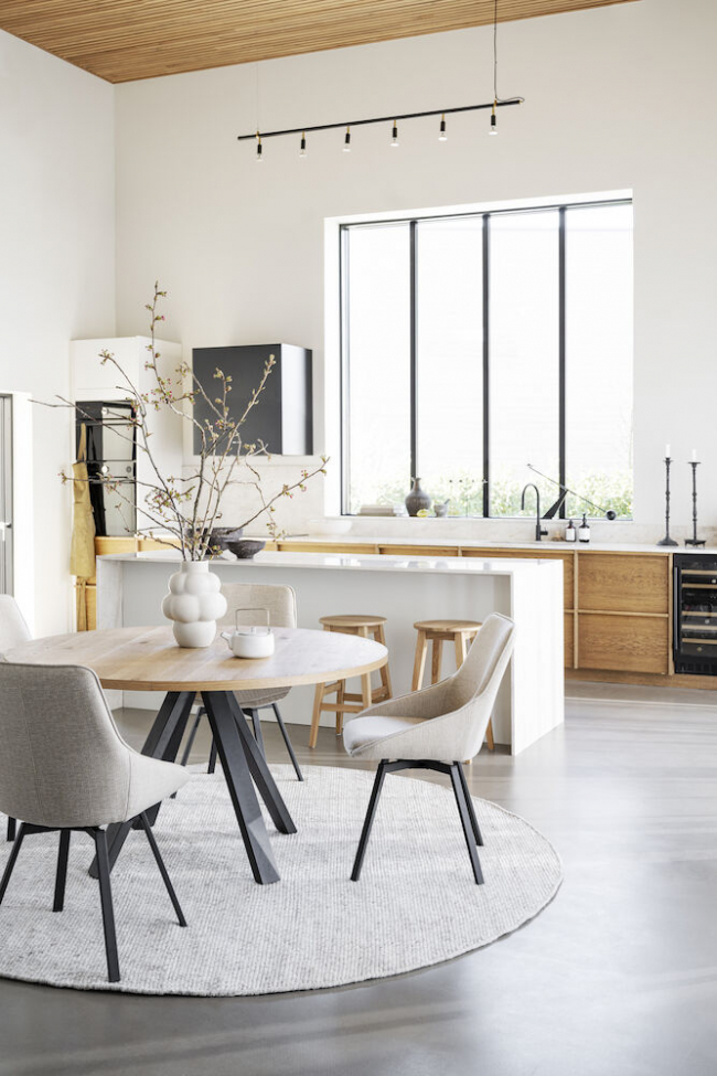 Eettafel 'Maddock' Rond 135cm - Eik