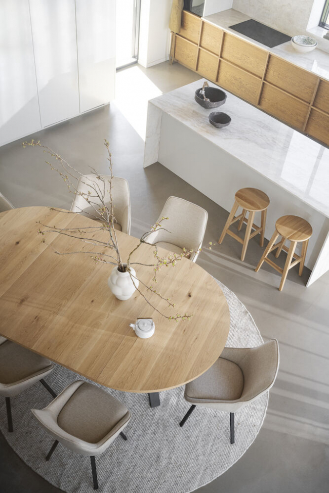 Eettafel 'Maddock' Rond 135cm - Eik