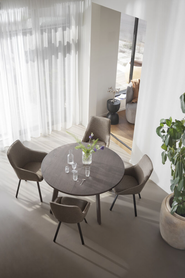 Eettafel 'Glenside' Rond 130cm - Bruin