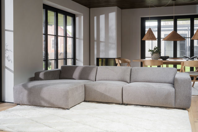 4-Zitsbank 'Willard' Chaise Longue V - Beige