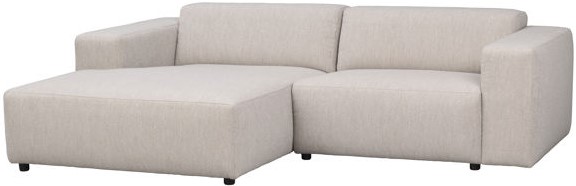 3-zitsbank 'Willard' chaise longue V - Lichtbeige