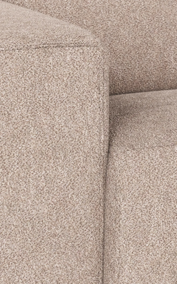 4-zitsbank 'Willard' chaise longue V - Lichtbeige