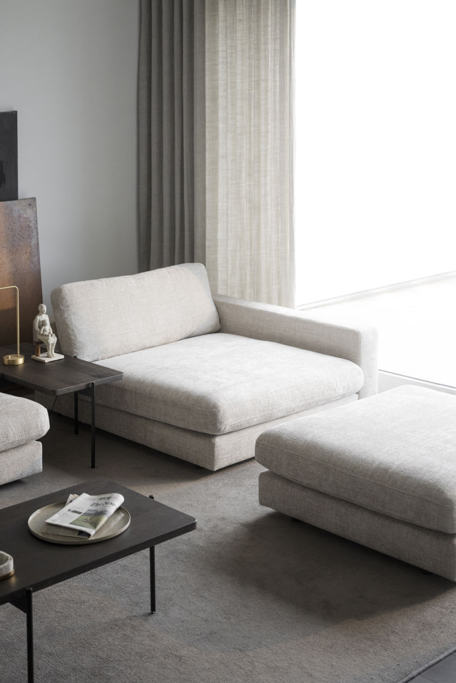 Chaise longue 'Duncan' H - Lichtgrijs