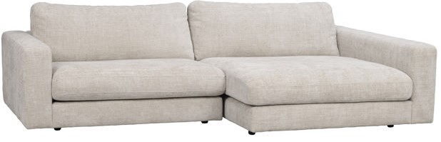 3-zitsbank 'Duncan' chaise longue H - Lichtgrijs