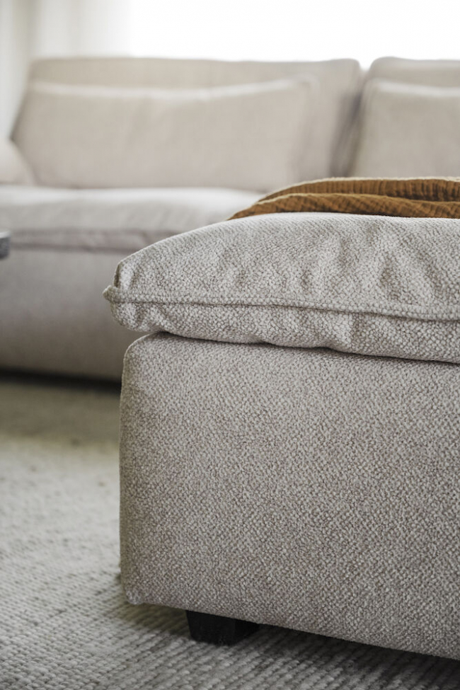 Voetenbank 'Rawlins' - Beige