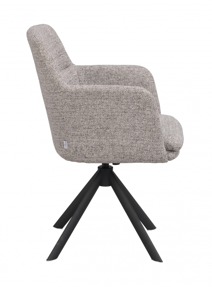 Armstoel 'Gladstone' - Donkerbeige/zwart